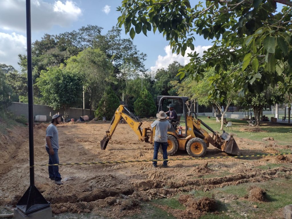Nova quadra de Beach Tennis em construção